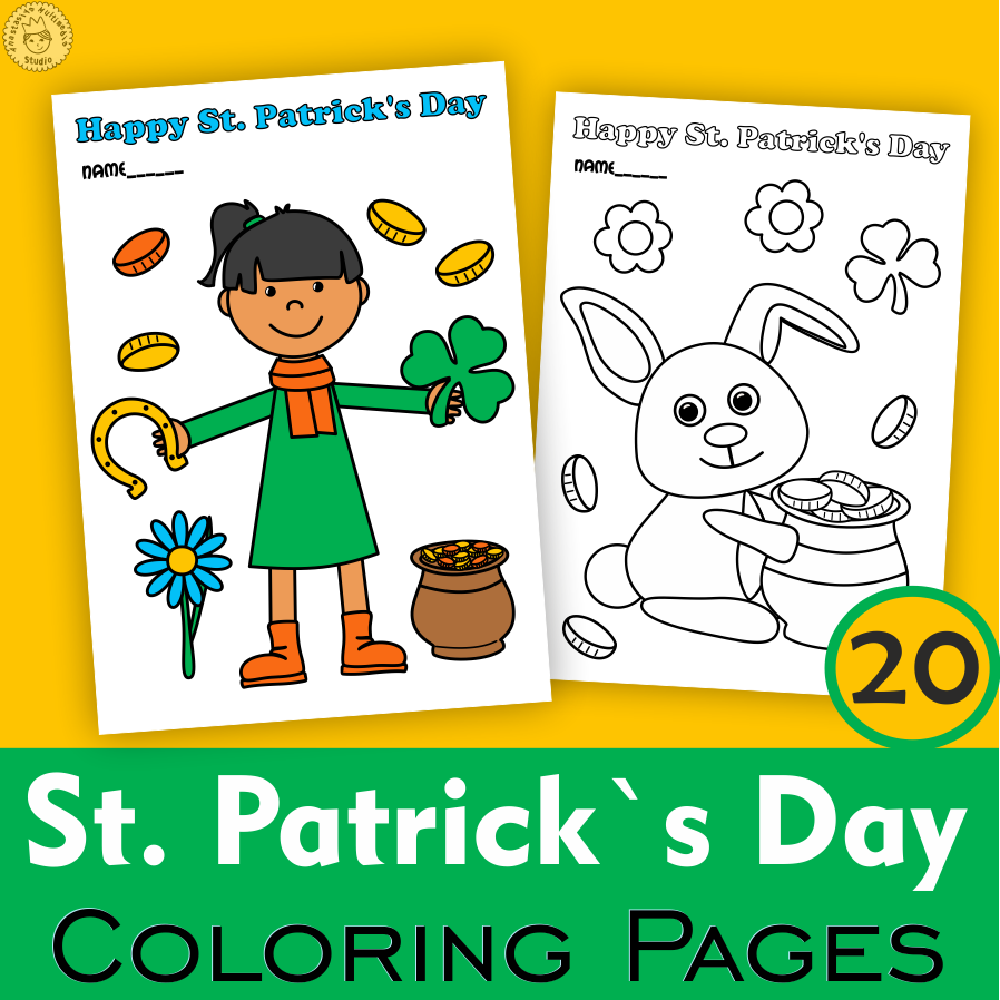 St patricks day printable coloring pages for kids