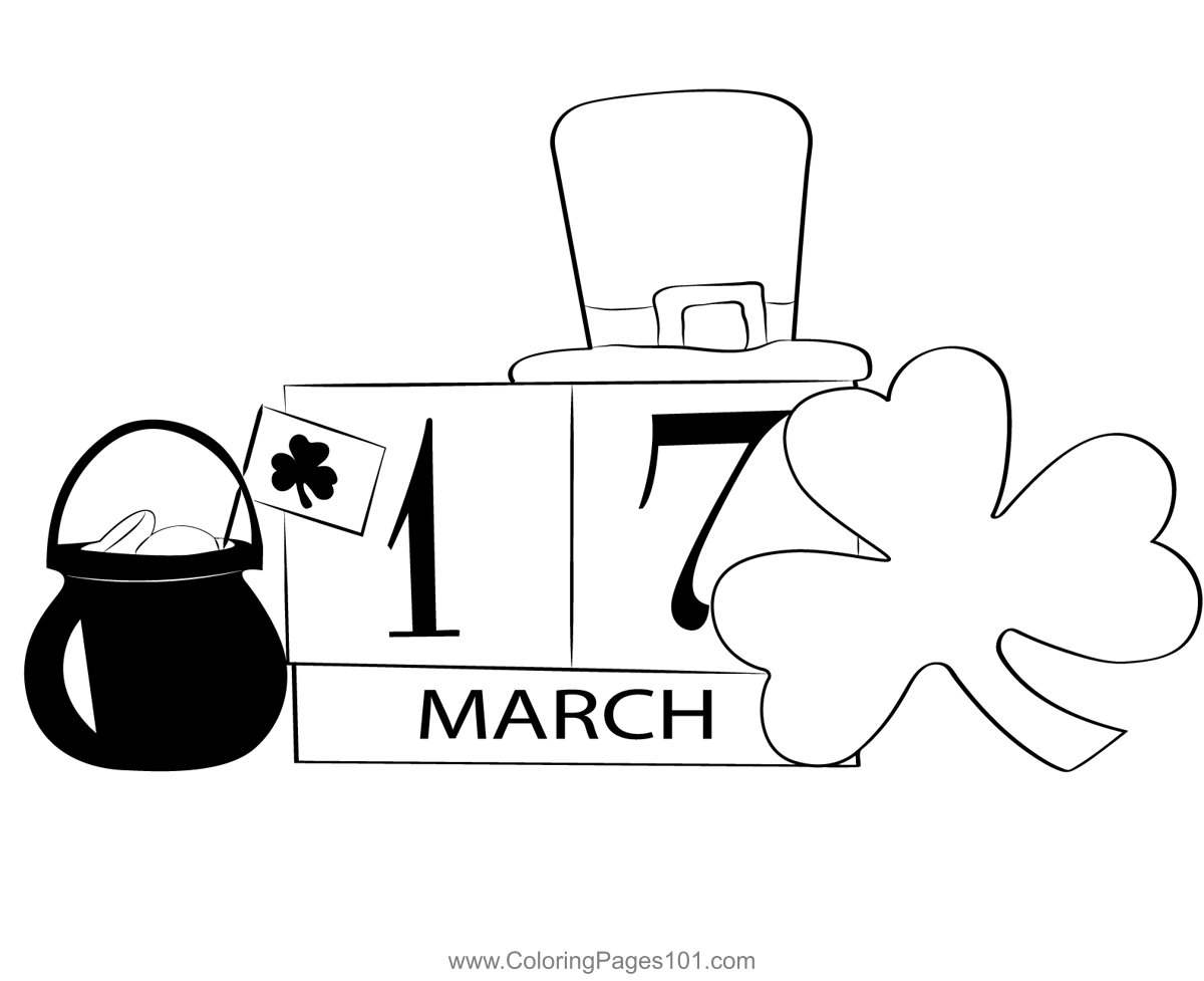 St patricks day coloring page for kids