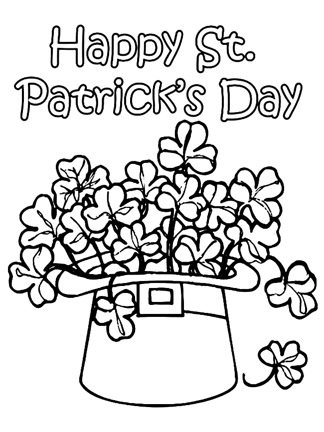 Happy st patricks day coloring pages printable for free download