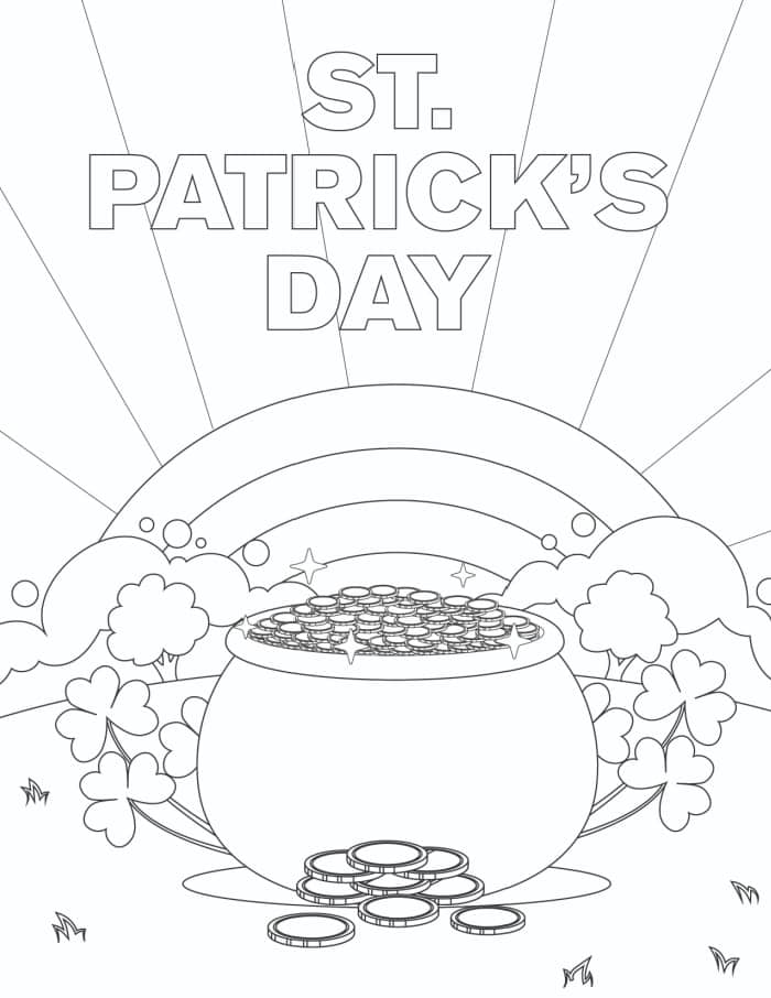 Free st patricks day coloring pages for adults