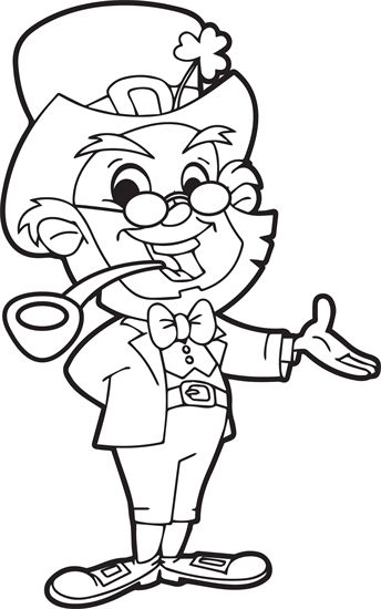 Leprechaun coloring page saint patricks day art cartoon coloring pages st patrick day activities