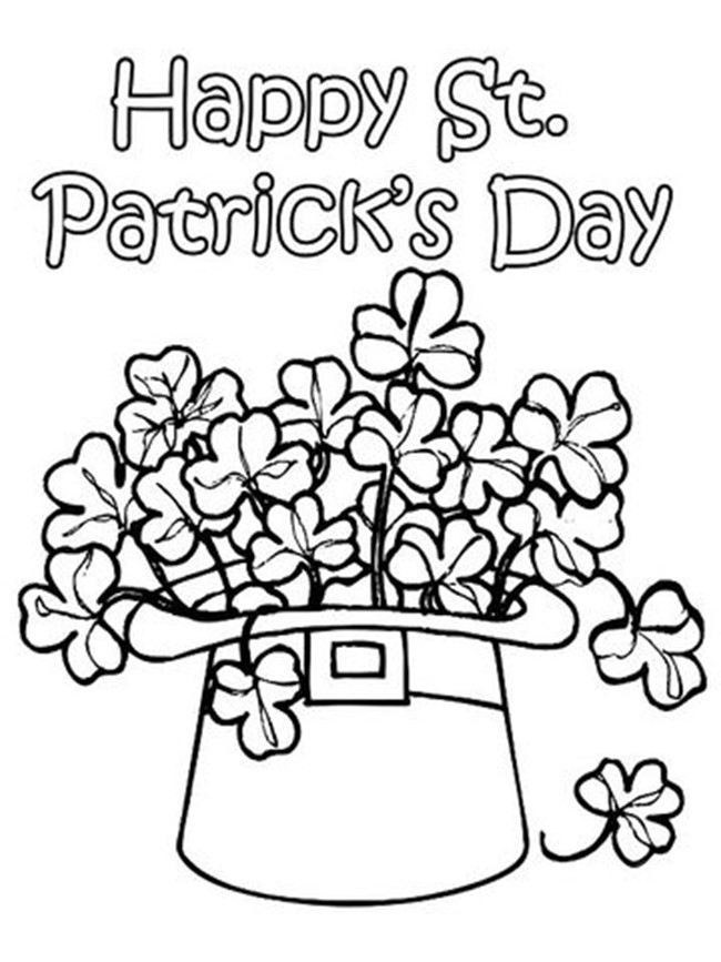 St patricks day printable coloring pages for adults kids