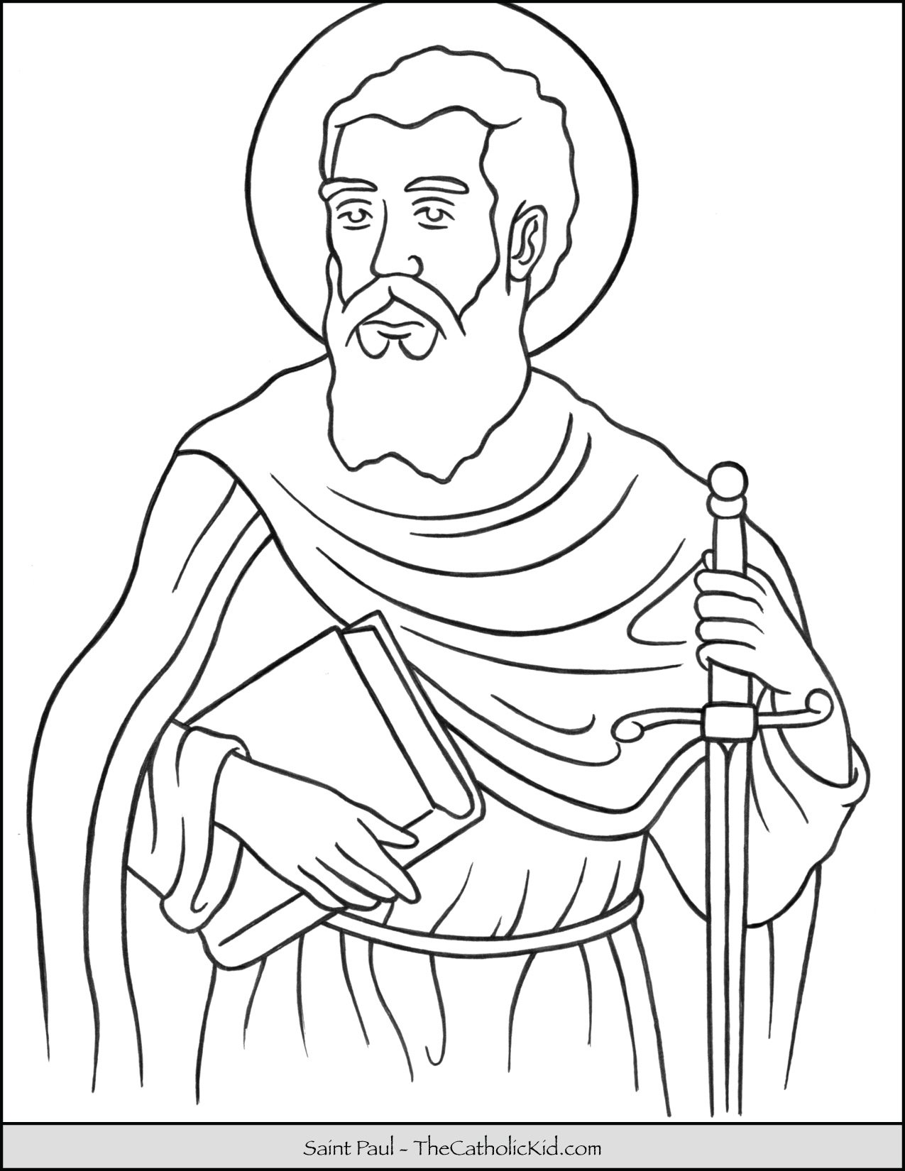 Saint paul coloring page