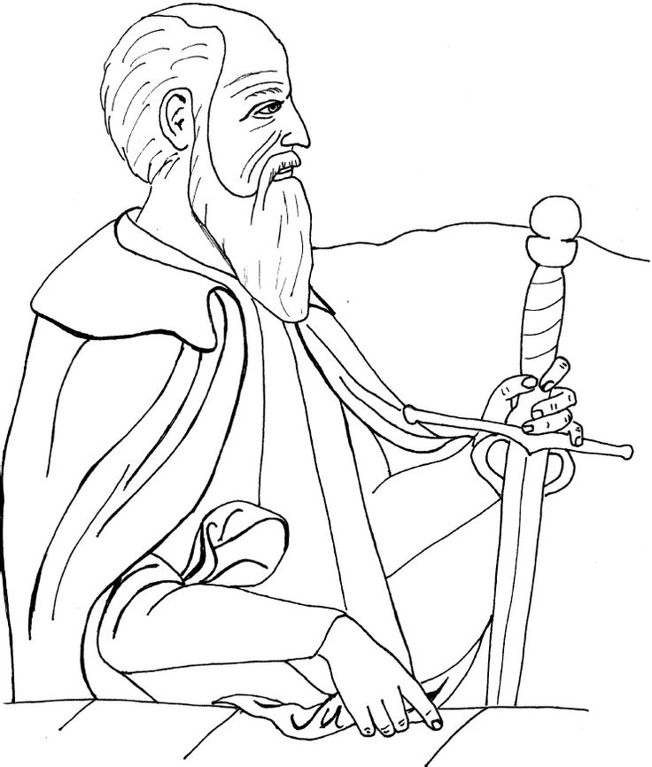 St paul bible coloring catholic coloring paul the apostle