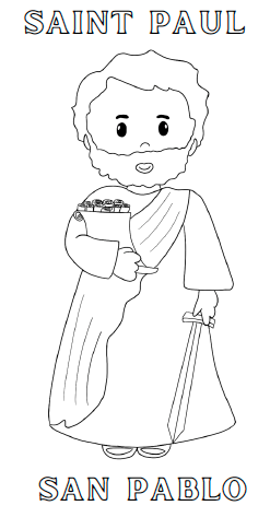 Saint paul coloring page familias catechesis