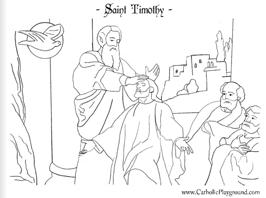 St timothy coloring page january th â catholic playground