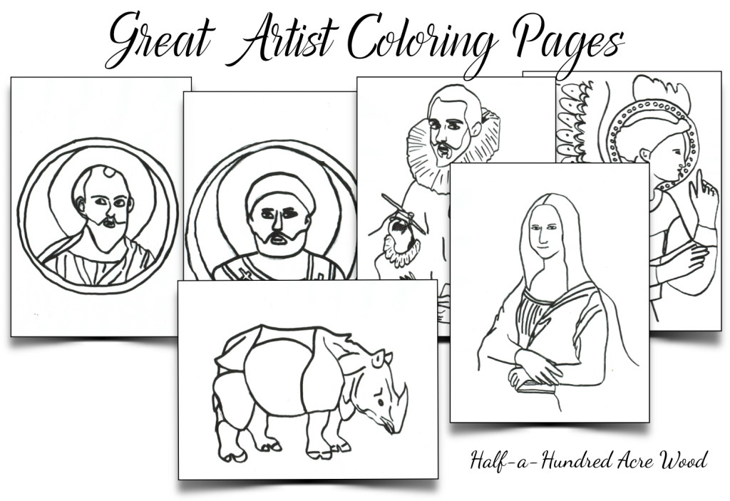 Great artist coloring pages half a hundred acre wood