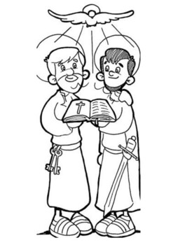 Saints peter paul coloring june by mrfitz tpt