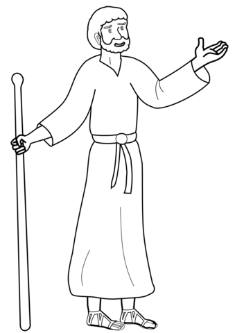 Cartoon paul the apostle coloring page free printable coloring pages