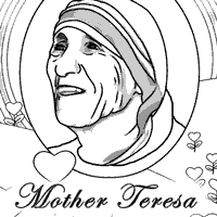 Mother teresa coloring pages