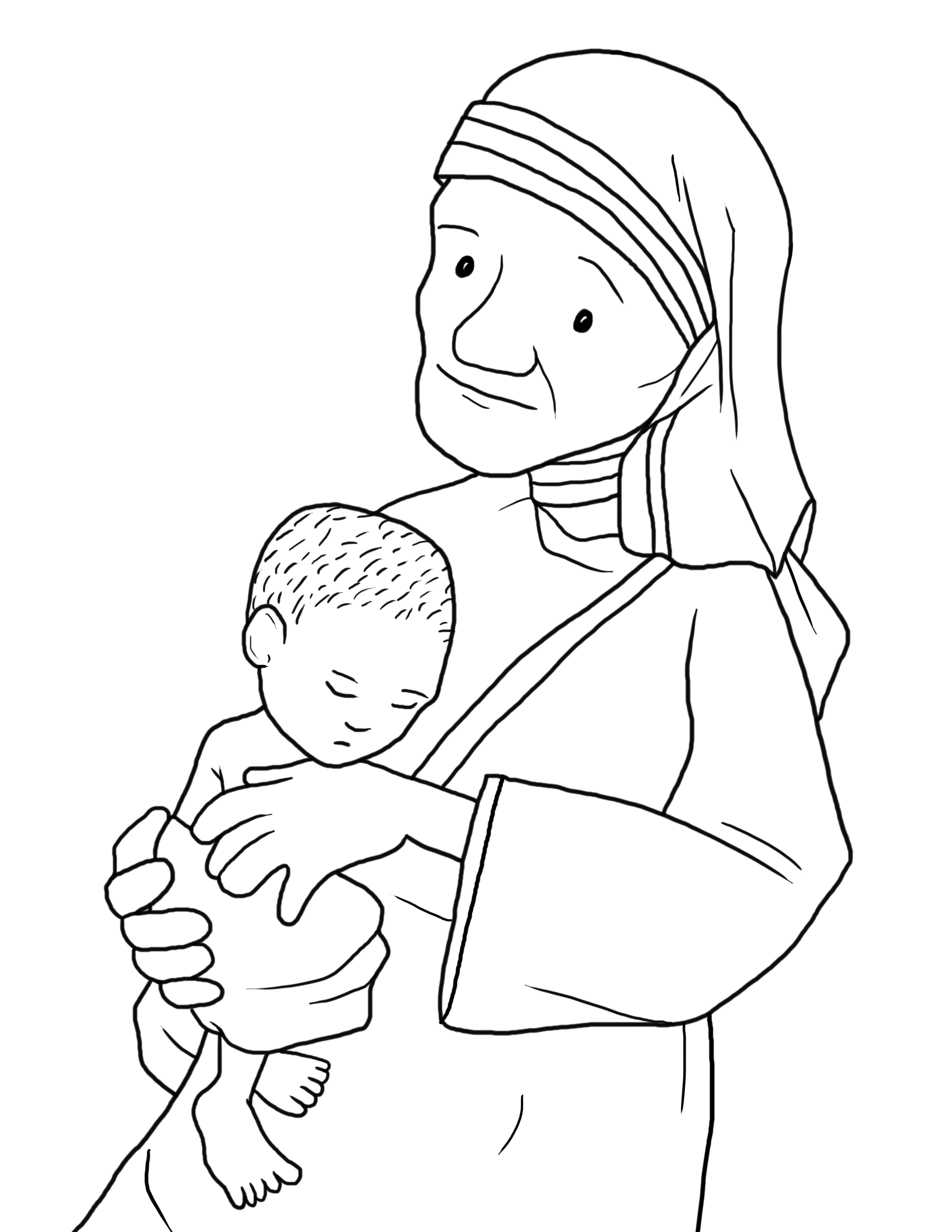 Blessed mother teresa coloring pages saint teresa of calcutta coloring pages mother teresa