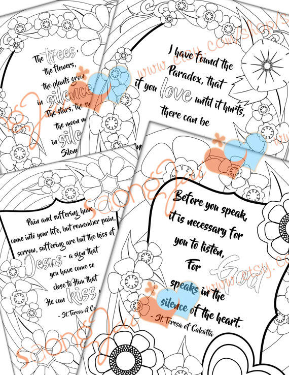 St teresa of calcutta quotes adult coloring pages pdf peters square