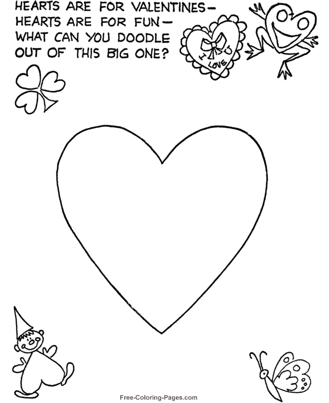 Valentines day coloring pages