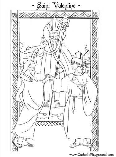 St valentine coloring page february th valentine coloring pages valentine coloring valentines day coloring page