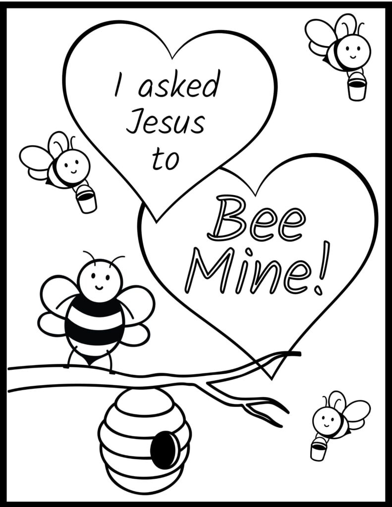 Christian valentine coloring pages