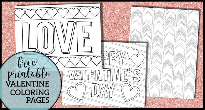 Free printable valentine coloring pages