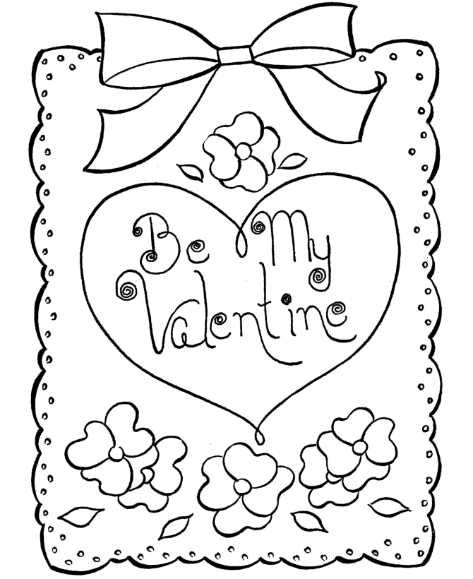 Coloring pages of st valentines day