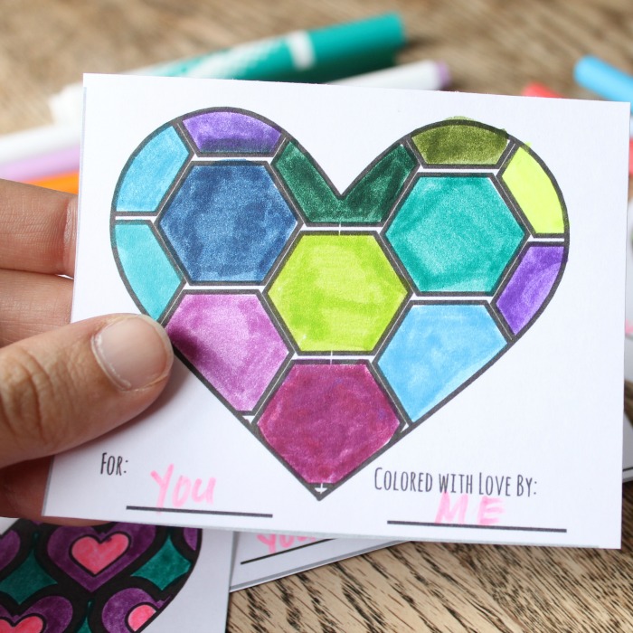 Valentines to color free and printable