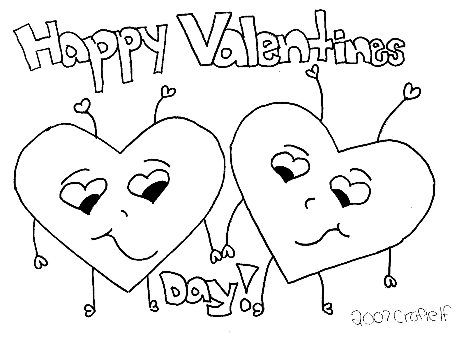 Coloring pages of st valentines day