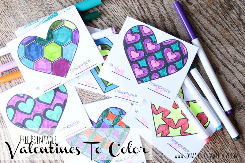 Valentines to color free and printable