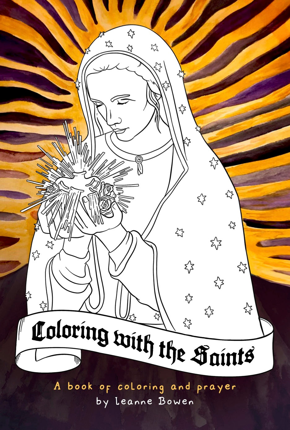 Saints meditation coloring book digital download â leanne bowen