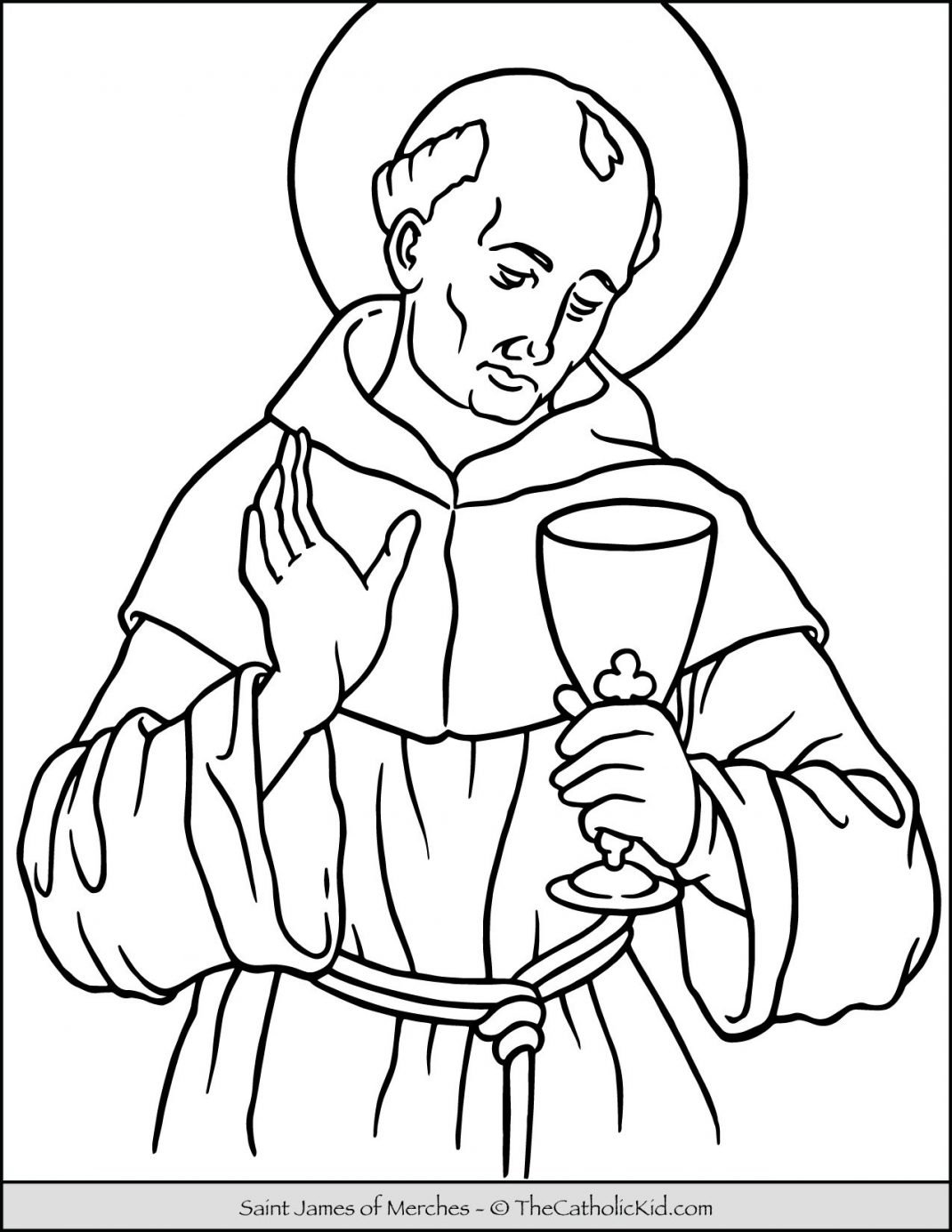 Saint coloring pages