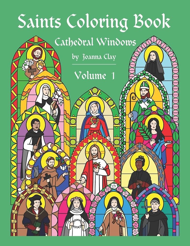 Saints coloring book volume clay joanna books