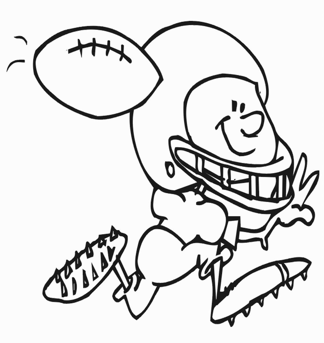 Coloring pages football coloring pages for kids nfl to print christmas of saints