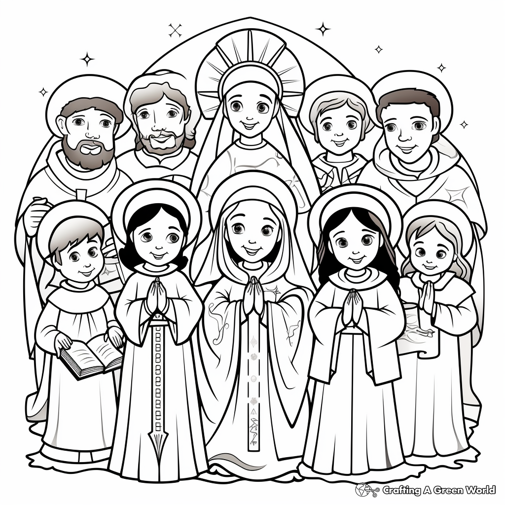 All saints day coloring pages