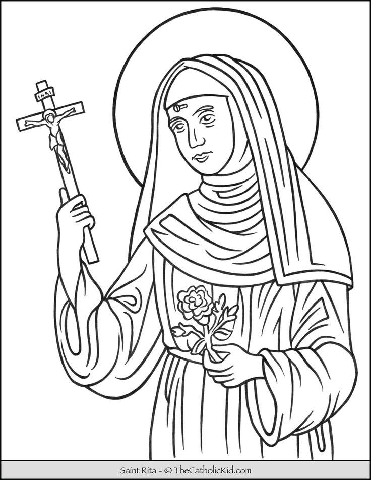 Saint rita coloring page