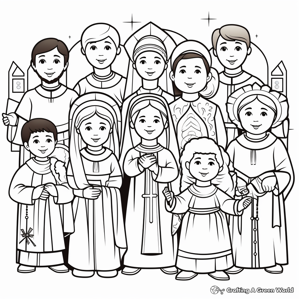 All saints day coloring pages