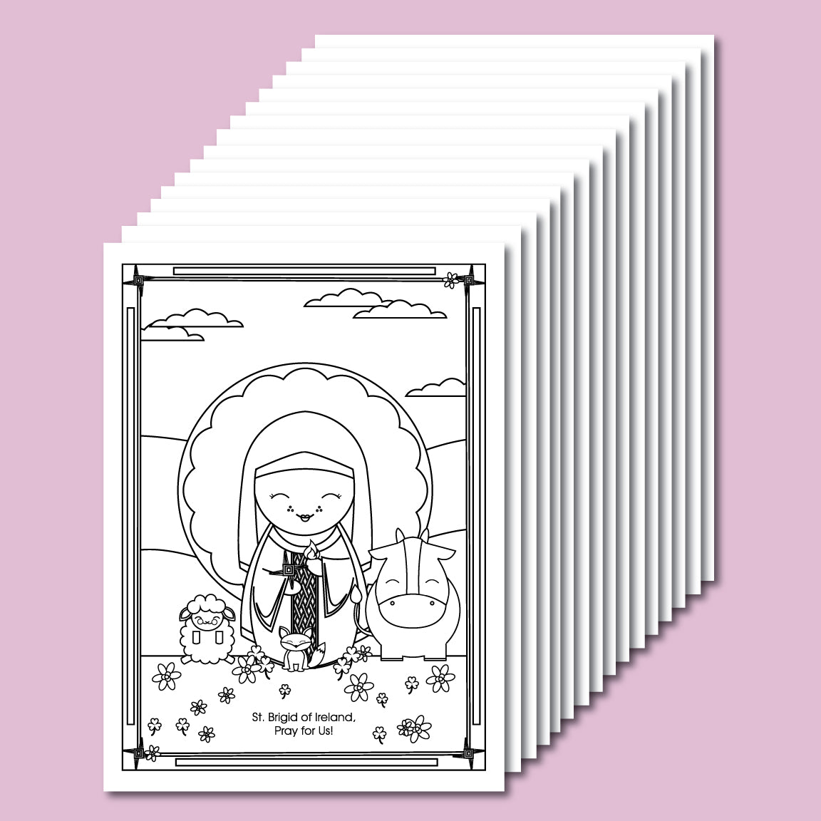 February saints coloring sheets