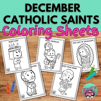 December saints catholic feast days coloring pages grades k