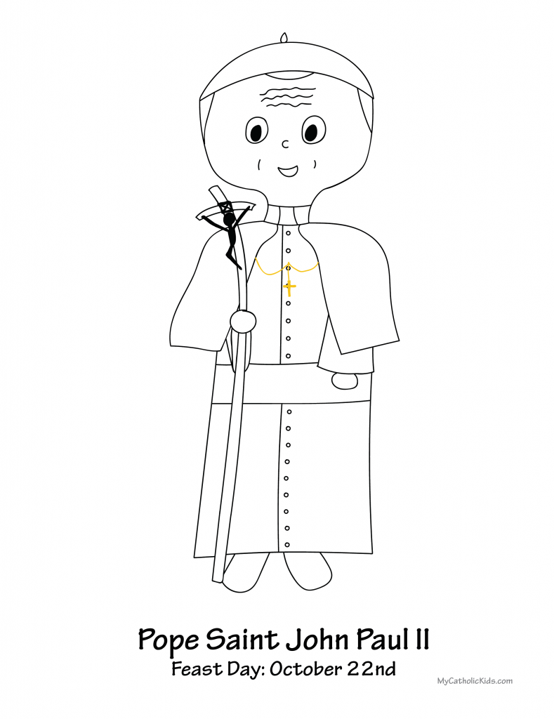 Papal coloring sheets