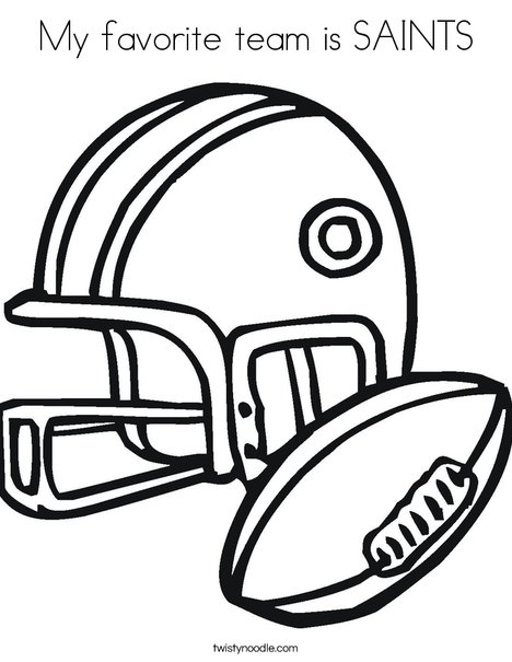 My favorite team is saints coloring page