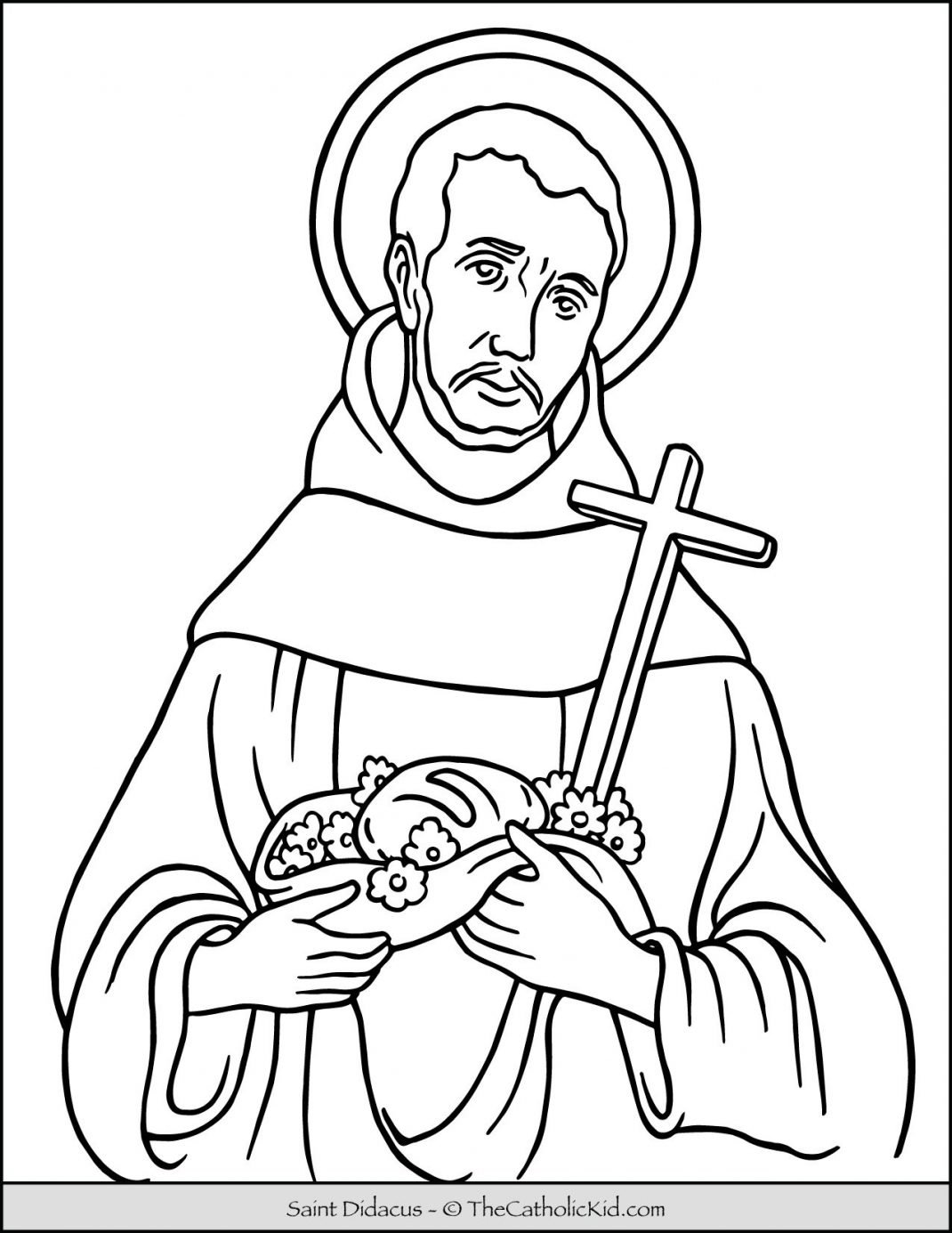 Saint coloring pages