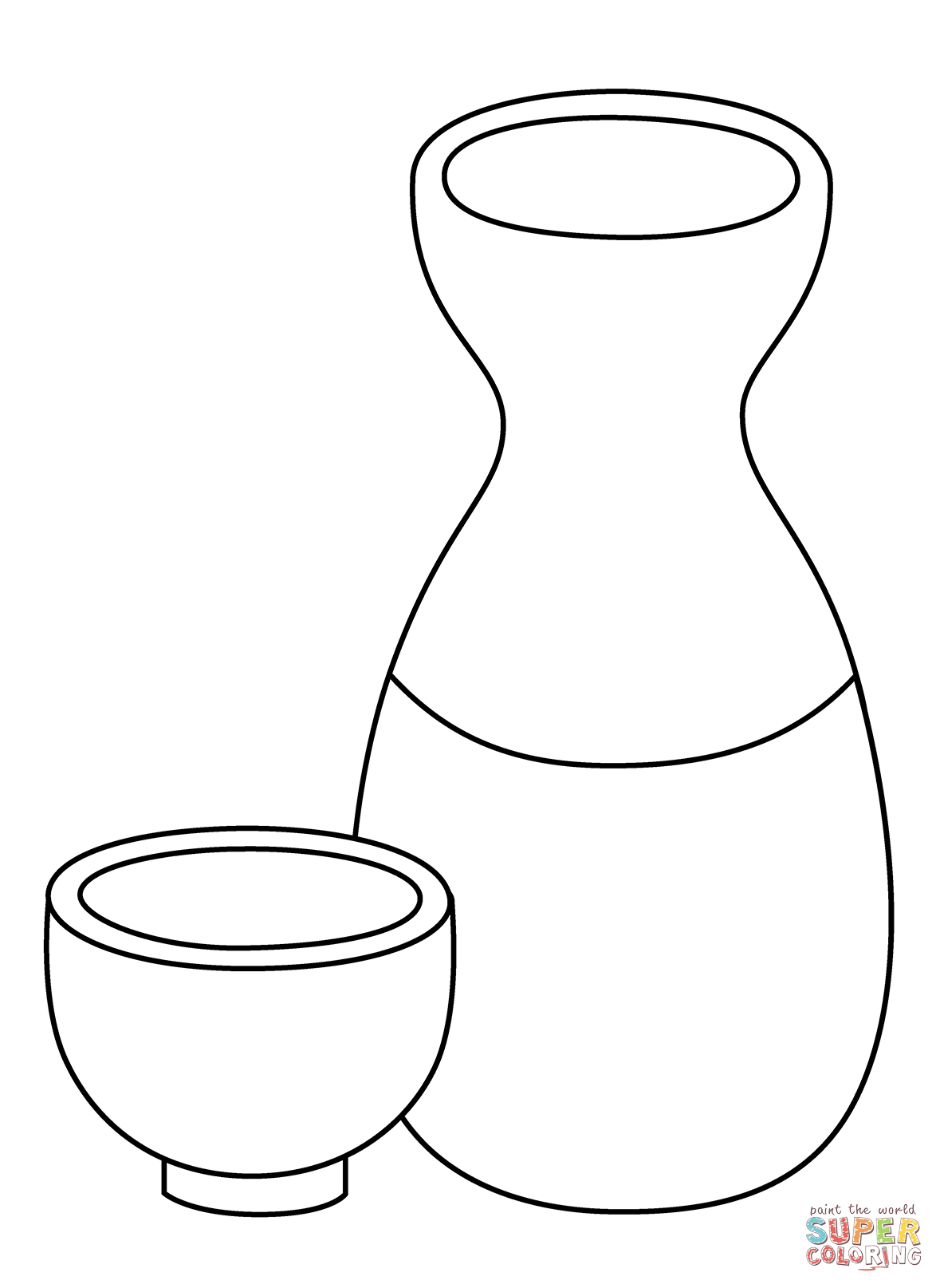 Sake emoji coloring page free printable coloring pages