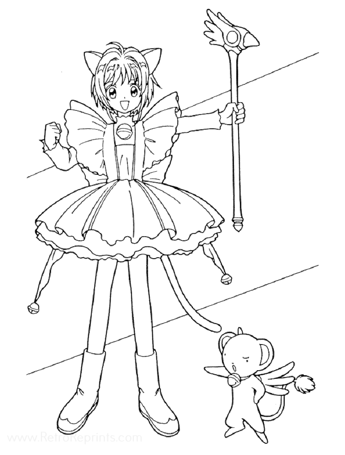 Cardcaptor sakura coloring pages coloring books at retro reprints