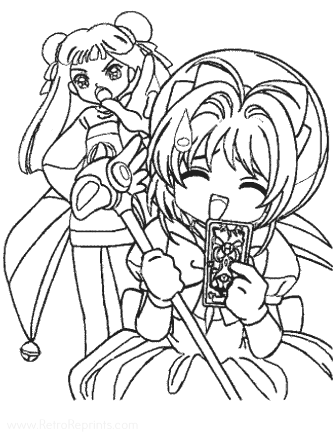 Cardcaptor sakura coloring pages coloring books at retro reprints