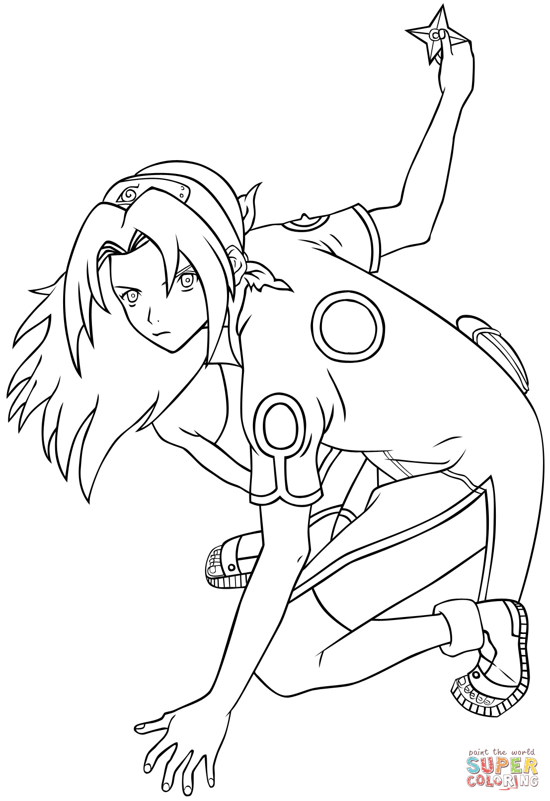 Sakura haruno coloring page free printable coloring pages