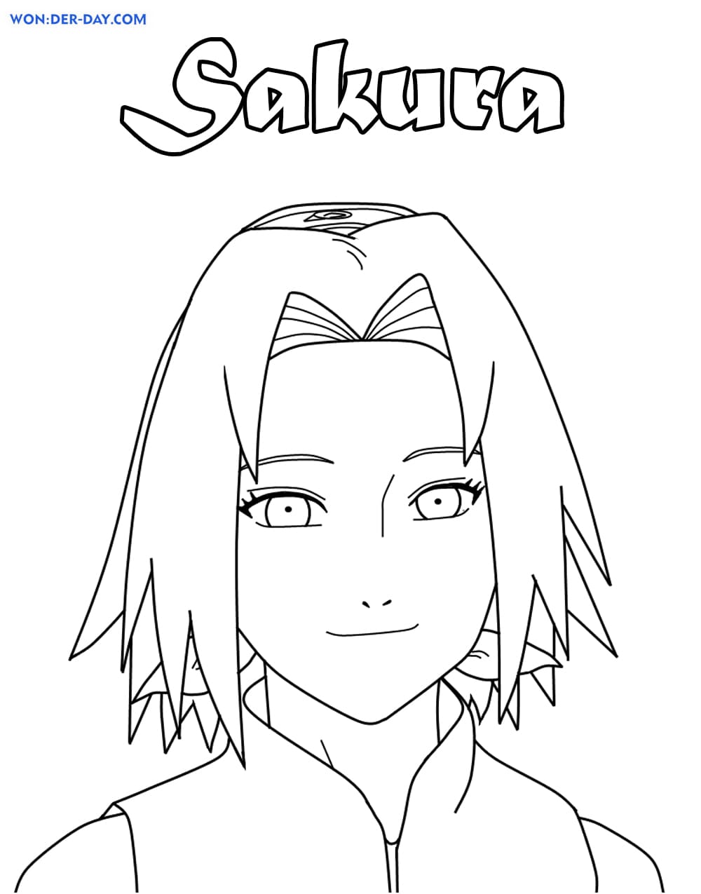 Sakura haruno coloring pages