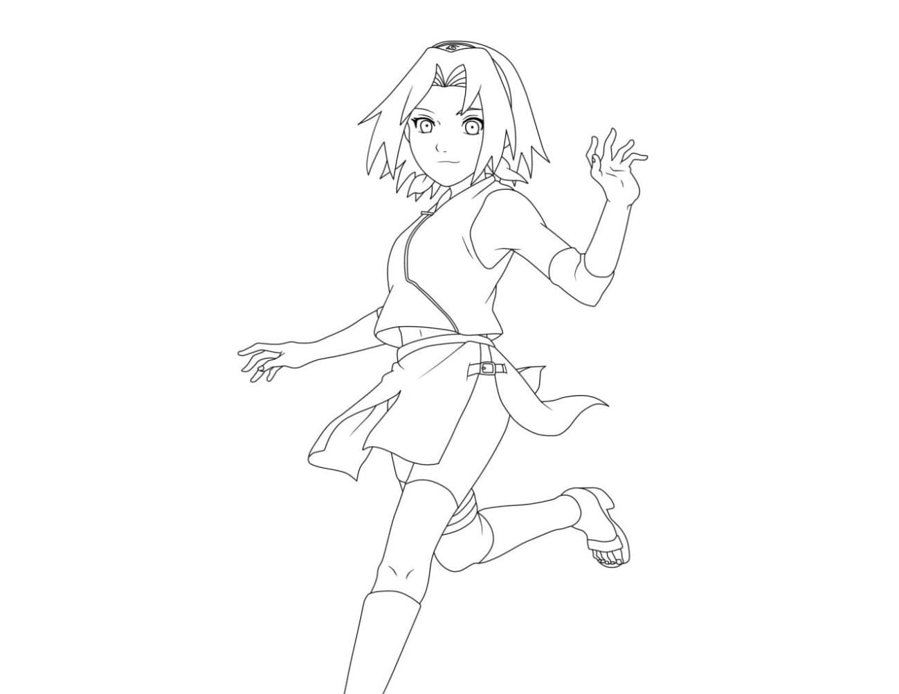 Wonder day sakura coloring page