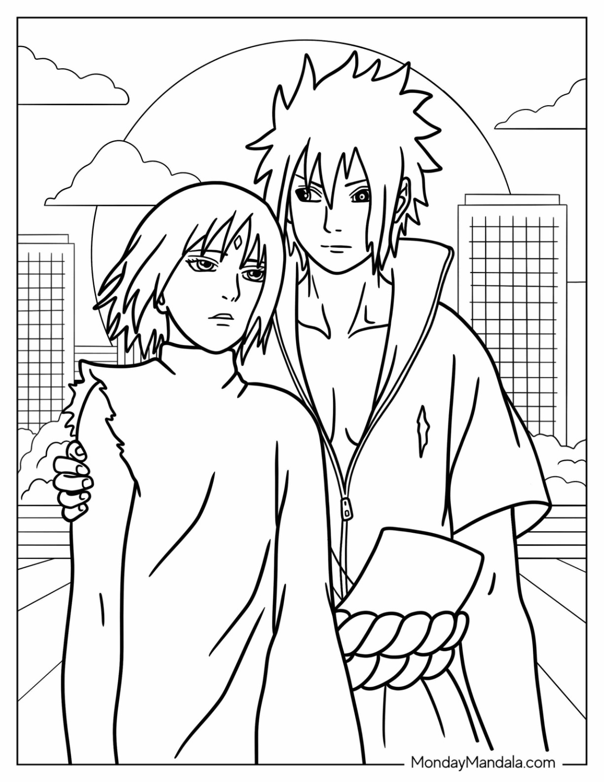 Sasuke coloring pages free pdf printables