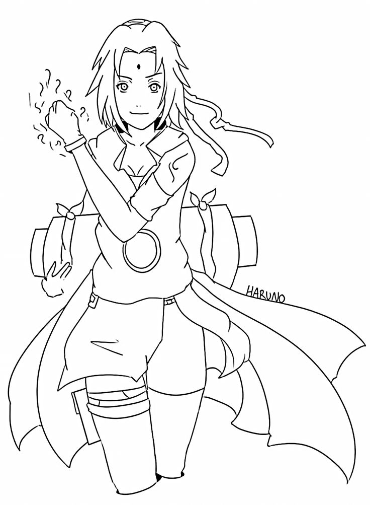 Sakura haruno coloring pages