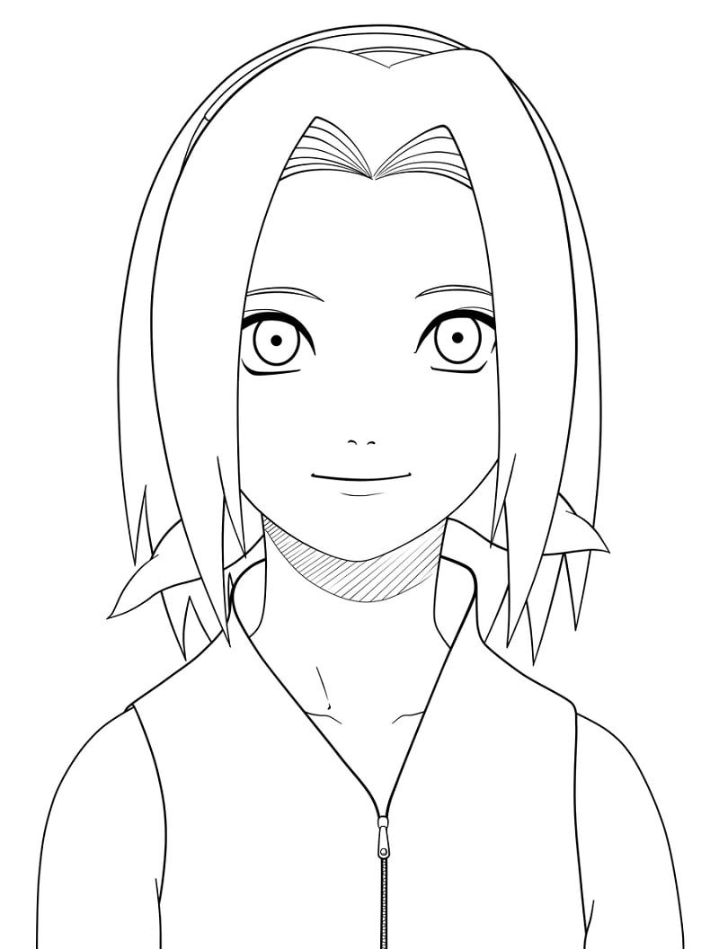 Beautiful sakura haruno coloring page