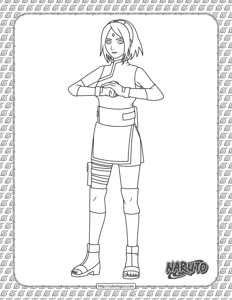 Sakura haruno coloring page