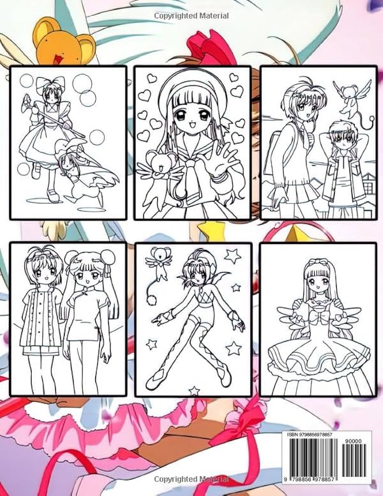 Card captor sakura coloring book cute character for kids beautiful coloring pages learn and fun pereira aristides books