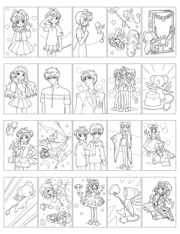 Card captor sakura coloring book ããã