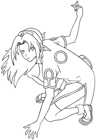 Sakura haruno coloring page free printable coloring pages