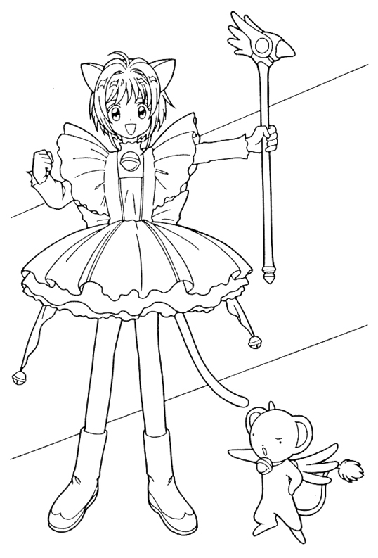 Cardcaptor sakura coloring pages